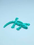 3D Hareketli Timsah Figürlü Oyuncak & Masa Dekoru - Turkuaz