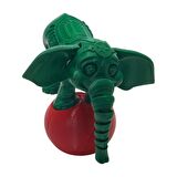 3D Hareketli Oyuncak Sirk Fili Denge Topu Dahil - Yeşil