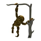 3D Hareketli Oyuncak Tembel Hayvan (Sloth) Ağaç Dekoru Dahil - Altın Kahve