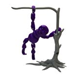 3D Hareketli Oyuncak Tembel Hayvan (Sloth) Ağaç Dekoru Dahil - Mor