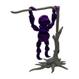 3D Hareketli Oyuncak Tembel Hayvan (Sloth) Ağaç Dekoru Dahil - Mor