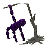 3D Hareketli Oyuncak Tembel Hayvan (Sloth) Ağaç Dekoru Dahil - Mor