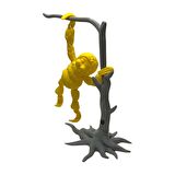 3D Hareketli Oyuncak Tembel Hayvan (Sloth) Ağaç Dekoru Dahil -Sarı