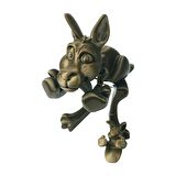 3D Hareketli Kanguru ve Yavrusu Figürlü Oyuncak - Altın Kahve