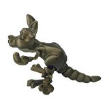 3D Hareketli Kanguru ve Yavrusu Figürlü Oyuncak - Altın Kahve