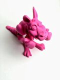 3D Hareketli Kanguru ve Yavrusu Figürlü Oyuncak - Pembe
