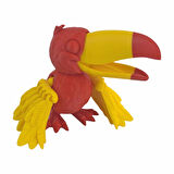 3D Hareketli Tukan Kuşu Figürlü Oyuncak - Sarı/Kırmızı