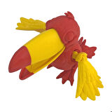 3D Hareketli Tukan Kuşu Figürlü Oyuncak - Sarı/Kırmızı