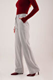 Premium Model Oturtmalı Gri Pantolon