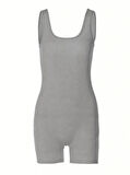 Kadın Kalın Askılı Bodycon Tulum