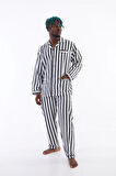 Kocabey 4007 Uzun Kol Çizgili Gaffur Erkek Pijama Takım