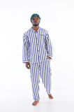 MDB Kocabey 4007 Uzun Kol Çizgili Gaffur Erkek Pijama Takım