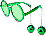 Disko Toplu Küpeli Parti Gözlüğü Yeşil Renk