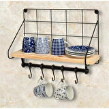 MDB Metal Askılıklı Kahve Köşesi Rafı