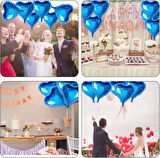 Metalize Mavi Kalp Folyo Balon