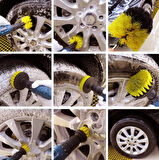 MDB Matkap Ucuna Takılan 3'lü Fırça  Temizlik Seti