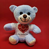 MDB Kalpli Seni Seviyorum Yazılı Tişörtlü Peluş Ayıcık