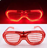 MDB Kırmızı Led Işıklı Parti Gözlüğü - Neon 3 Modlu