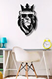 GÖZLÜKLÜ ASLAN METAL DUVAR DEKORU