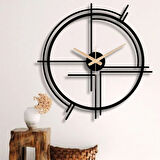 MİNİMALİST GEOMETRİK METAL DUVAR SAATİ 60 x 60