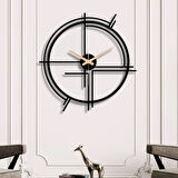 MİNİMALİST GEOMETRİK METAL DUVAR SAATİ 60 x 60