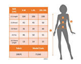 Kadın Kısa Kelebek Kollu V Yakalı Asimetrik Kesim Detaylı Midi Janjan Krep Elbise