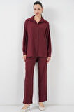 5858 Örme İkili Takım - Bordo