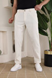 Erkek Casual Slim Fit Cord Desenli Kumaş Pantolon