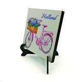 Hollanda Bisklet GörseliBaskılı MDF Masaüstlük