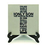 Yuhanna 3:16 AyetiBaskılı MDF Masaüstlük