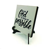 Matta 19:26 AyetiBaskılı MDF Masaüstlük