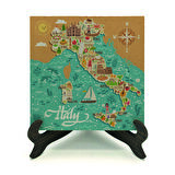 İtalya SembolleriBaskılı MDF Masaüstlük