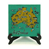 Avustralya SembolleriBaskılı MDF Masaüstlük
