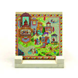 Saray Bahçesi MinyatürüBaskılı MDF Masaüstlük