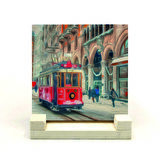 Nostaljik Tramvay Baskılı MDF Masaüstlük