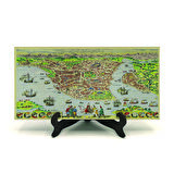Bizans HaritasıBaskılı MDF Masaüstlük