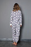 Nisanca Desenli Tam Peluş Kışlık Yılbaşı Kadın Pijama Takımı 
