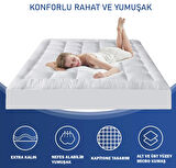 Pofuduk 1000 Gr Fitted Kapitoneli %100 Pamuklu Kumaş  Uyku Pedi Yatak Koruyucu