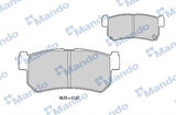 Mando MBF015336 Arka Fren Balatası Ssangyong Actyon 2.0 2.3 2.7 2005-Daewoo Musso-Rexton 48413090A01