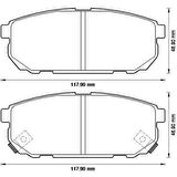 Mando MPK21 Fren Balata Takımı Arka (Disk) Sorento CRDI 2002- 48413091A1