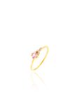 0,08 ct Pırlanta-Topaz Yüzük