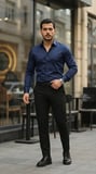 MODA ŞEHRİ Erkek Saten Klasik Gömlek