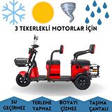 Kral Motor KR304 Neo 3 Tekerlekli Elektrikli 1 Kişilik Motor Brandası Su Geçirmez Motosiklet Örtüsü