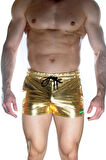 Erkek Gold Lame Short