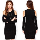 DTP101184 Omuz Açık Tarz Elbise