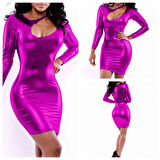 TP101275 Fantazi Parlak Elbise