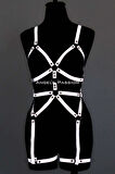 Reflektörlü Full Body Harness, Karanlıkta Yansıyan Dansçı Aksesuar - APFT461