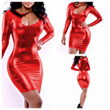 TP101275 Fantazi Parlak Elbise