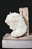 Mitolojik Medusa Vanilya Kokulu Beyaz Büyük Mum / 15cm / 370gr