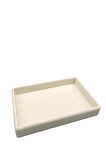Yerli Üretim Küçük Boy Süet Kumaş Krem Renk 22/14 Cm Servis Tablası